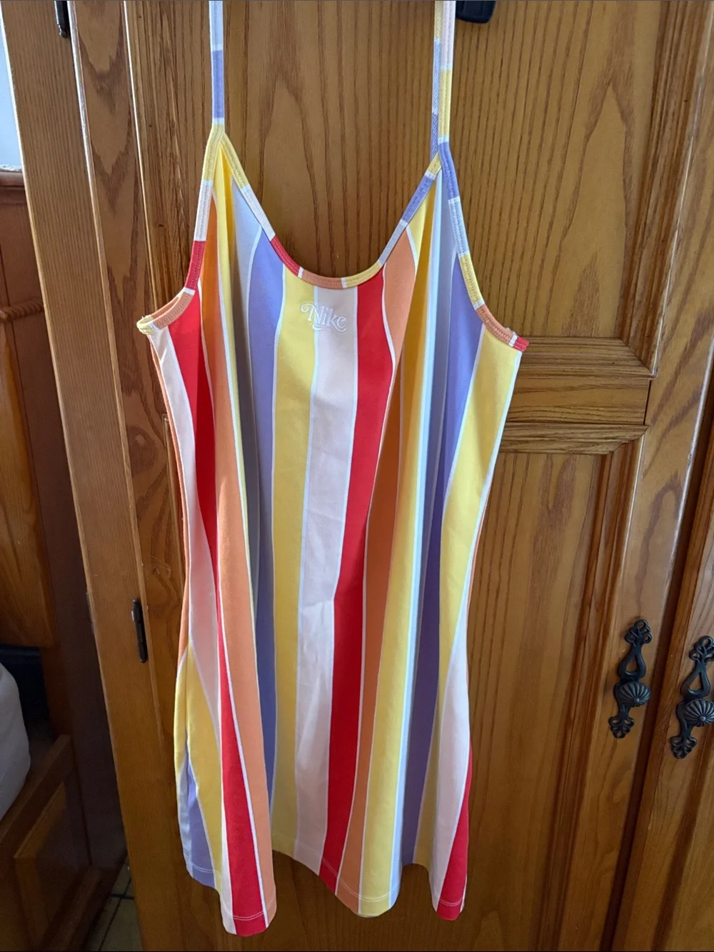 Nike Rainbow Stripe Spaghetti Strap Dress